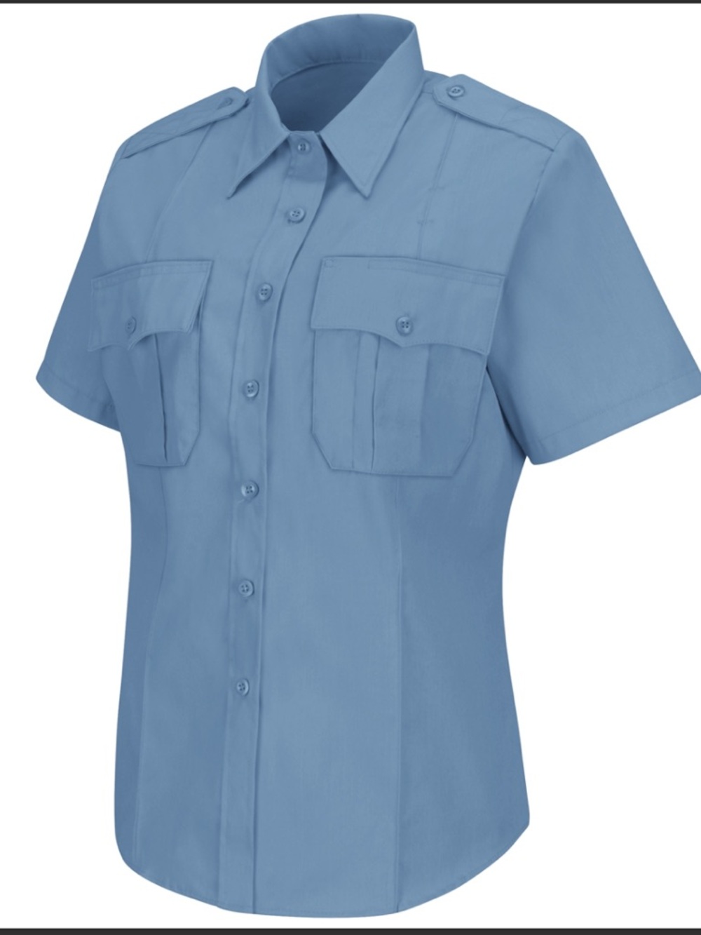 Horace Small HS1268 Women's New Dimension Poplin Short Sleeve Shirt - Light Blue